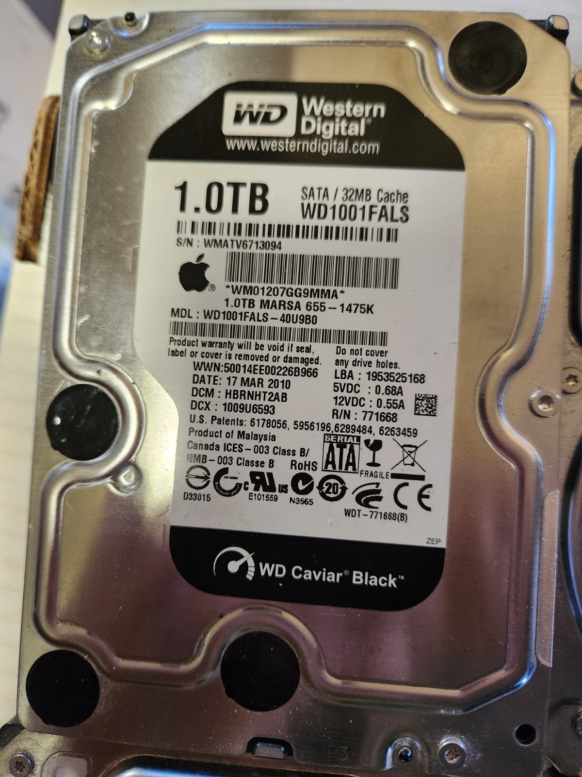 Hard Drive lot of 6, 2- 1TB, 2-250gb  1- 80gb, 1-2.5" ssd 256gb see photos 