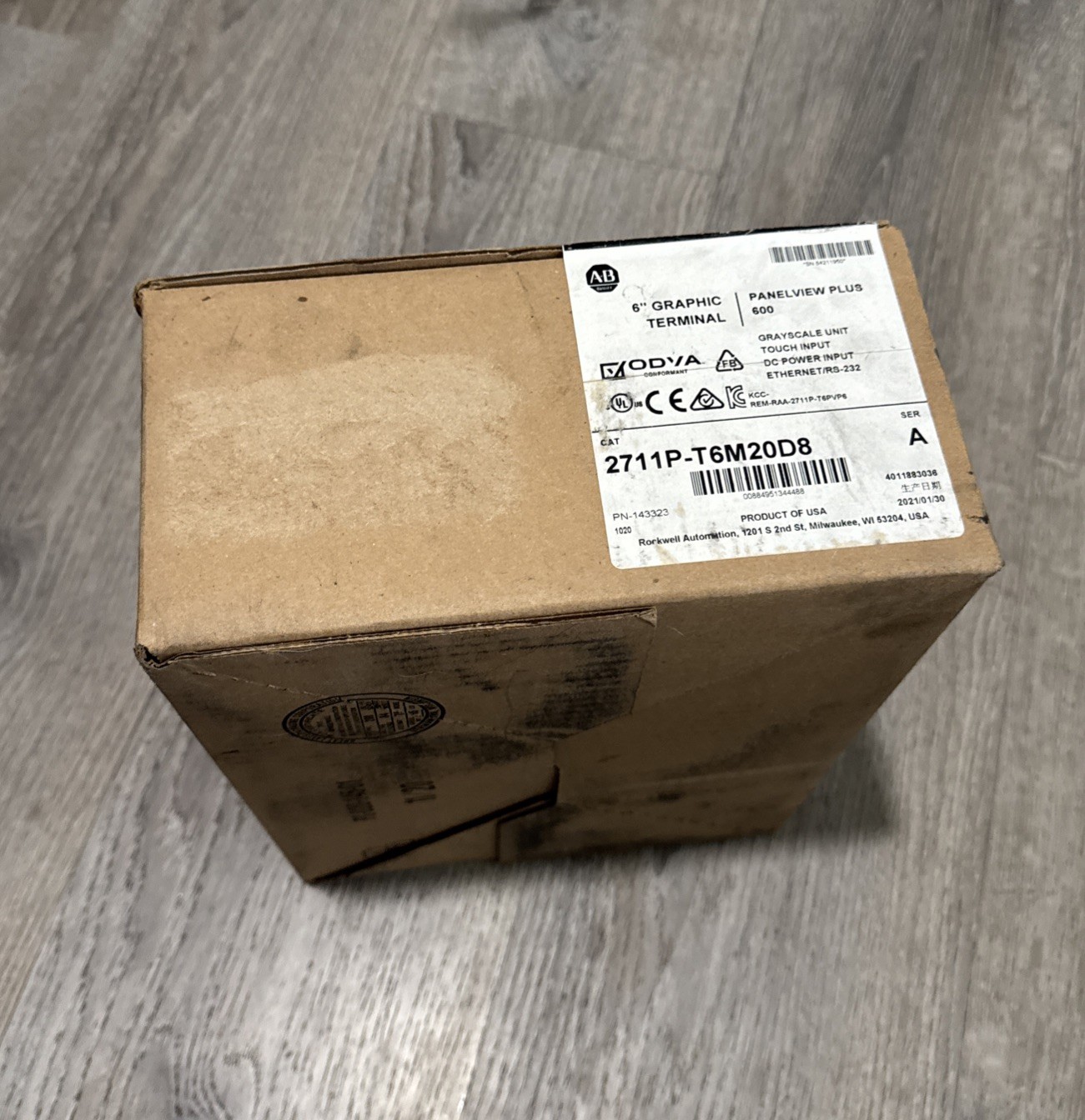 Surplus Sealed Allen Bradley 2711P-T6M20D8 /A PanelView Plus 600 Terminal * New*
