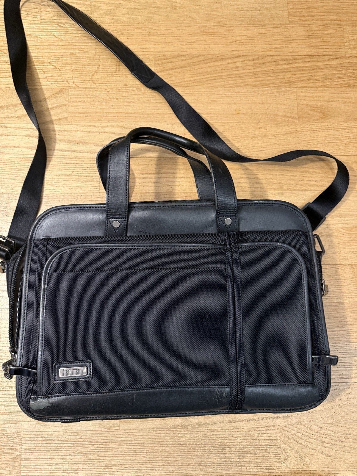 EUC HARTMANN Large Intensity Black Laptop Carry-on Bag Briefcase Ballistic Nylon