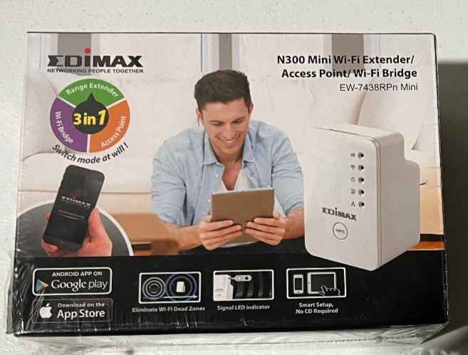 Edimax N300 Mini Wi-FI Extender Access Point Wi-Fi Bridge EW-7438RPn