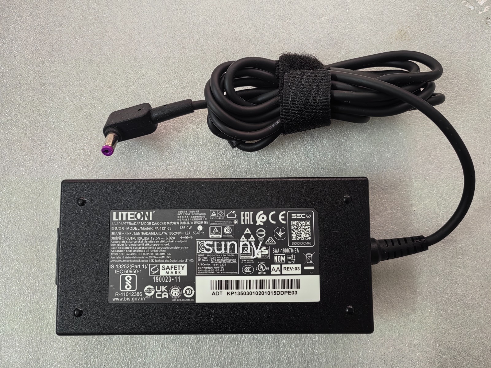 OEM LITEON 19.5V 6.92A For Acer Nitro 5 AN517-53-54DQ PA-1131-26 135W AC Adapter