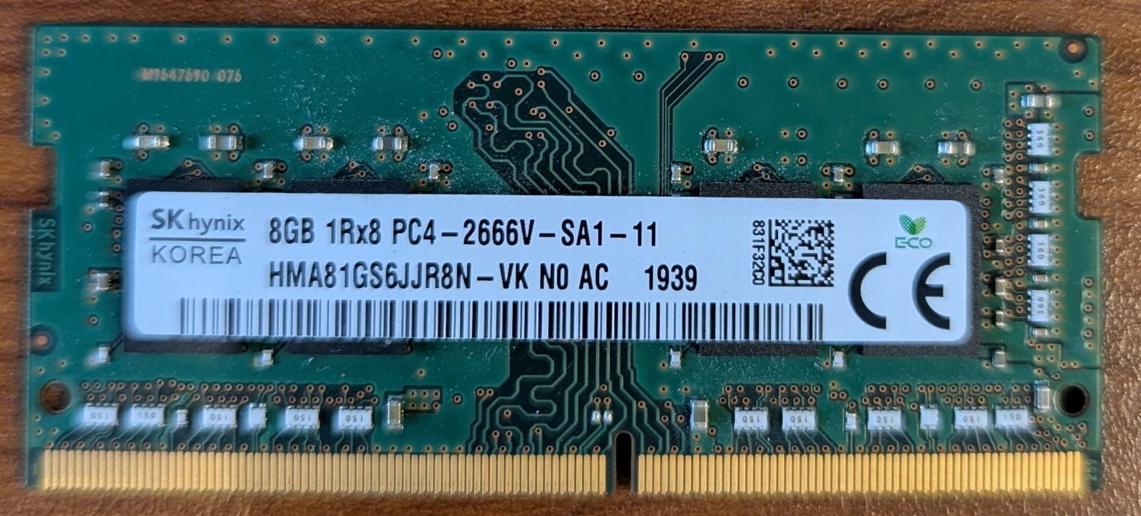 SK Hynix 8GB PC4-21300 (DDR4-2666) SODIMM Memory (HMA81GS6CJR8N-VK)