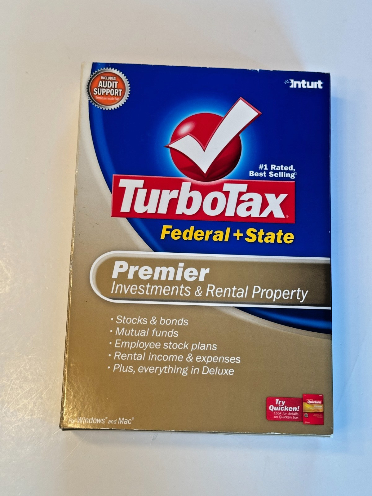 NEW 2007 TurboTax Premier Federal - Investment - Rental Owners Tax Software