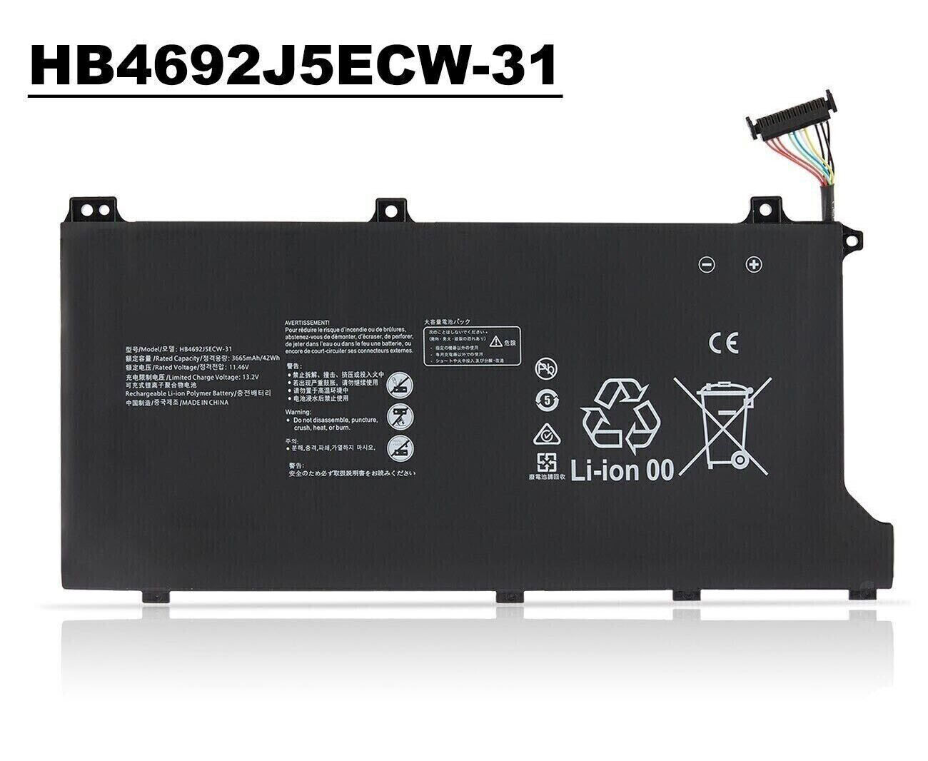 HB4692J5ECW-31 Battery fr Huawei MateBook D15 2020 15-53010TUY MagicBook VLT-W50