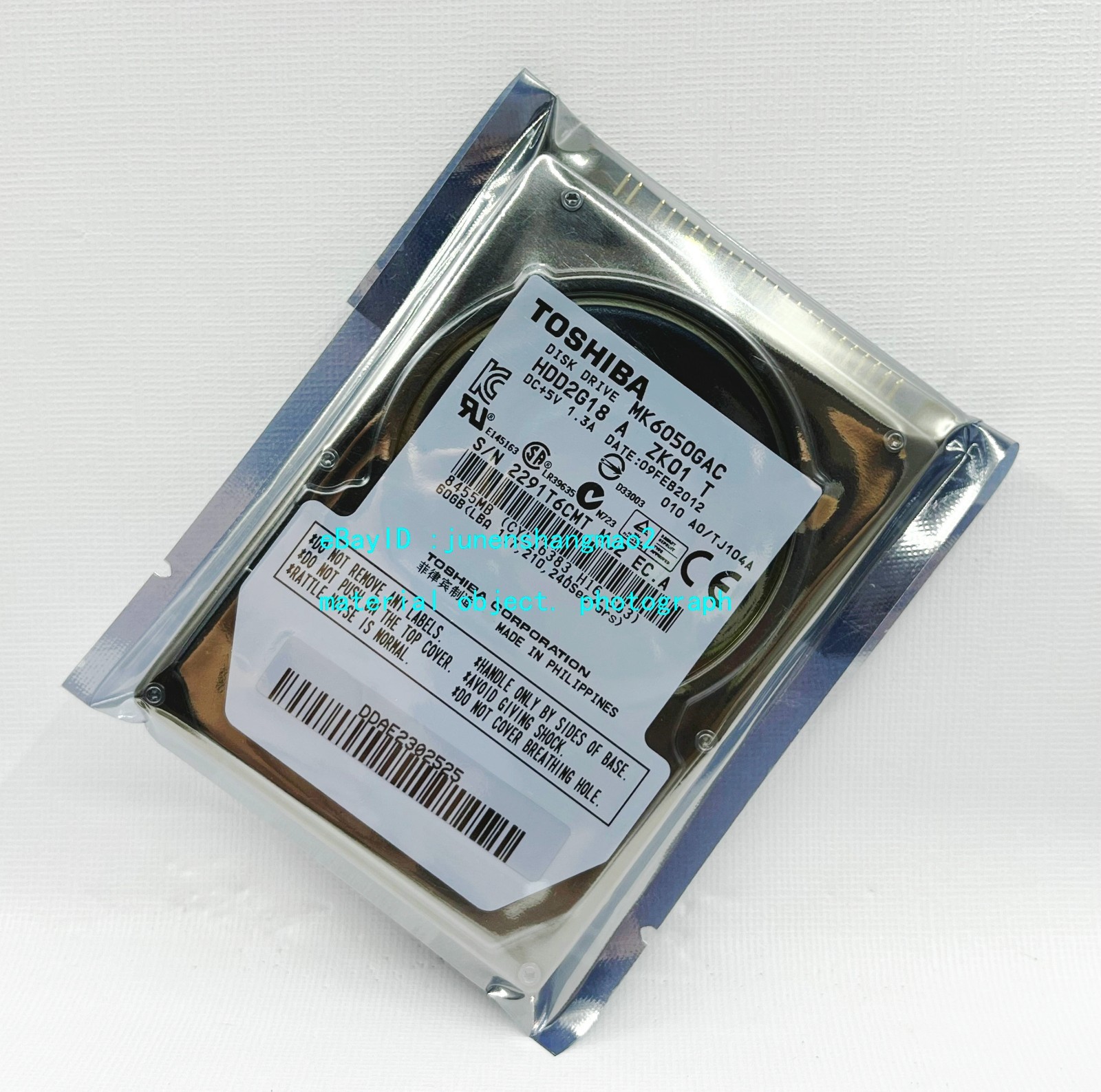 Toshiba MK6050GAC 60GB built-in 2.5" automotive temperature control hard drive