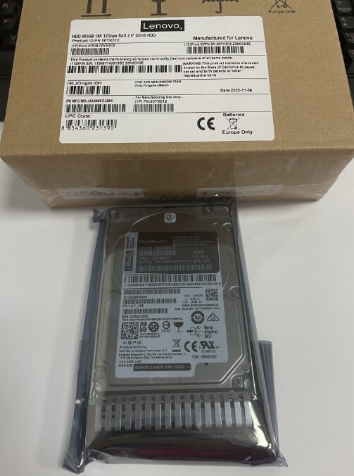 1PC NEW Lenovo 00YK012 7XB7A00023 2.5'' 900GB 10K SAS 6G HDD HARD DRIVE