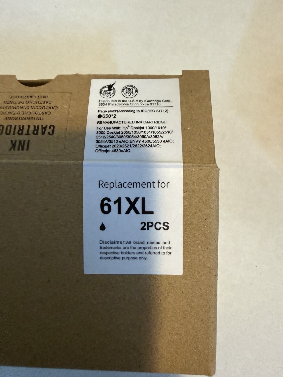 Print Cartridge 61 XL Black.  New And Sealed ONLY ONE CARTRIDGE