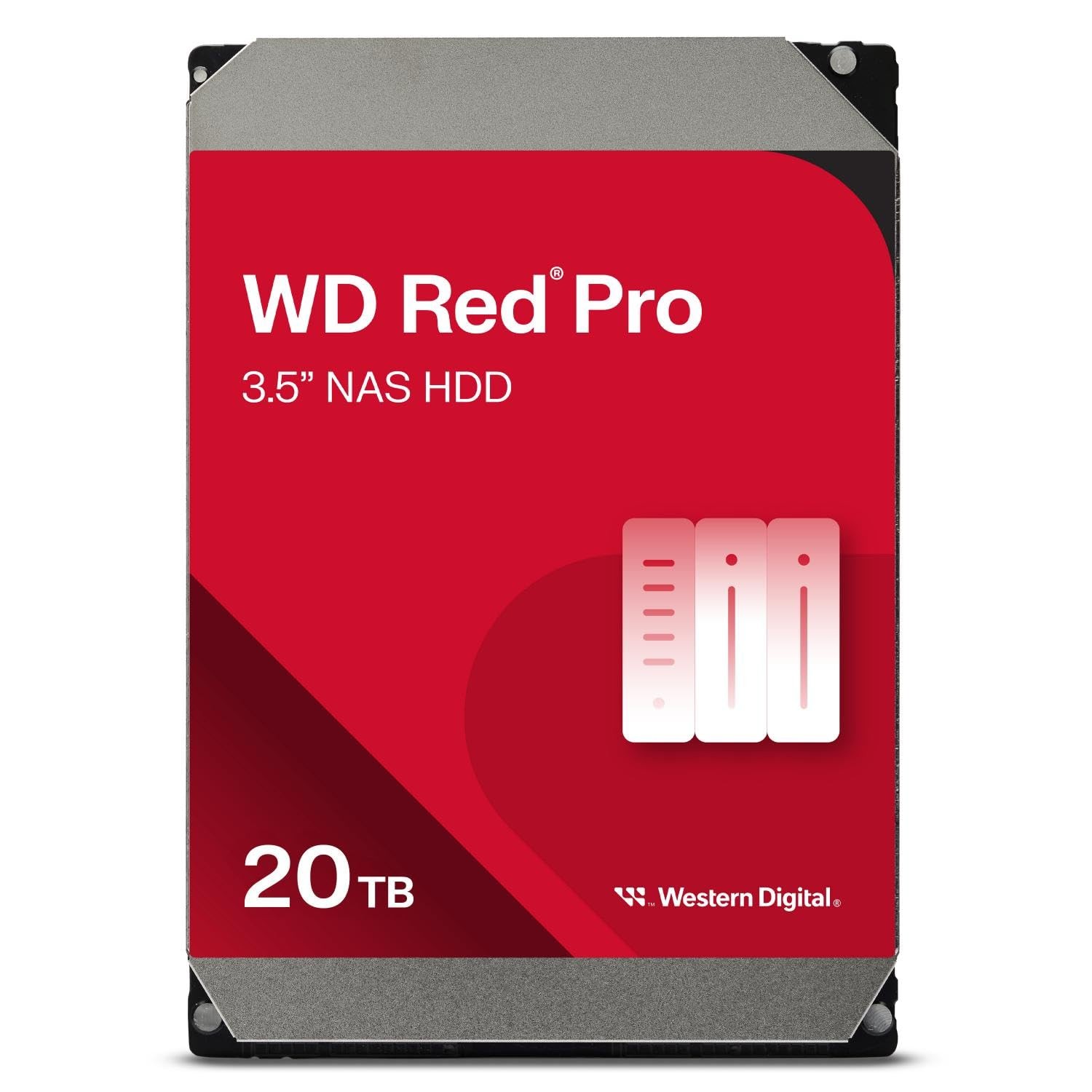 Western Digital 20TB WD Red Pro NAS Internal Hard Drive HDD - 7200 RPM, SATA 6