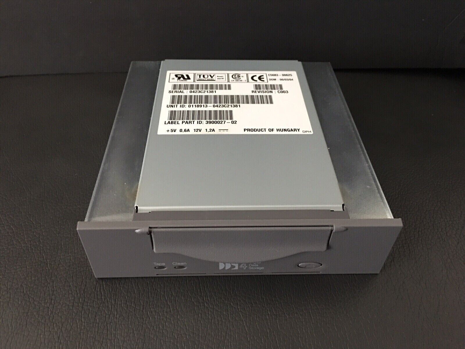 Sun Microsystems 4MM Internal SCSI DDS4 DAT Tape Drive 390-0027 02  20-40GB