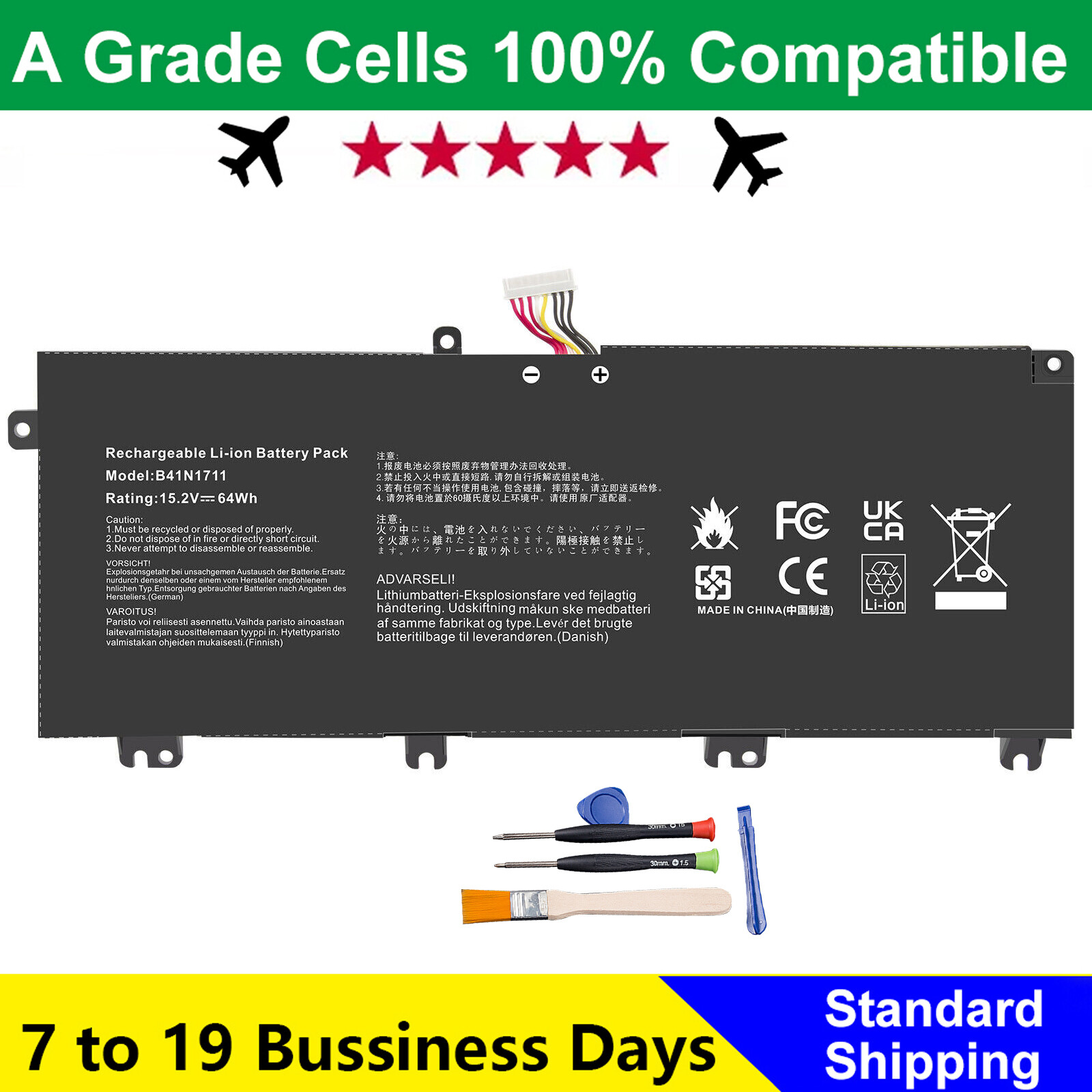 B41N1711 Laptop Battery For Asus TUF Gaming FX705 FX705DU FX705DY FX705DT Series