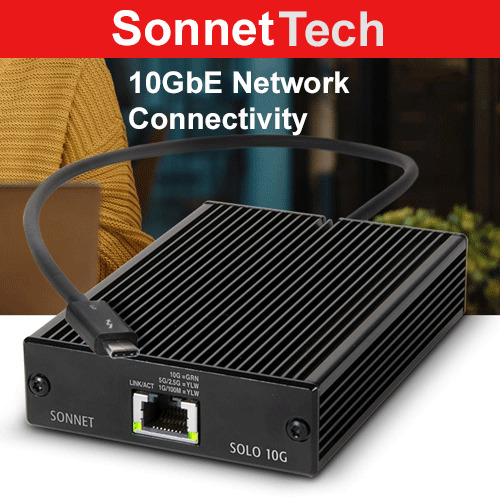 Sonnet Solo 10G 10GBASE-T Thunderbolt 3 to 10 Gigabit Ethernet Adapter