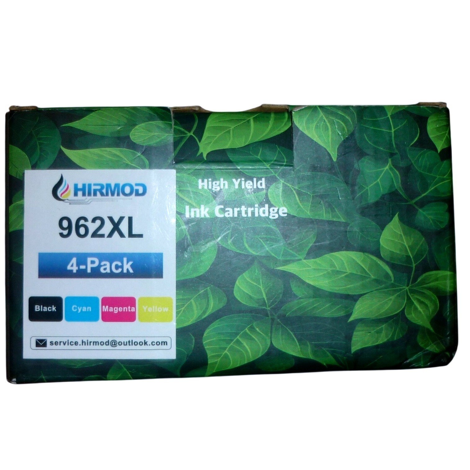 HIRMOD 962XL High Yield Ink Cartridge 4-Pack Set Black Cyan Magenta Yellow