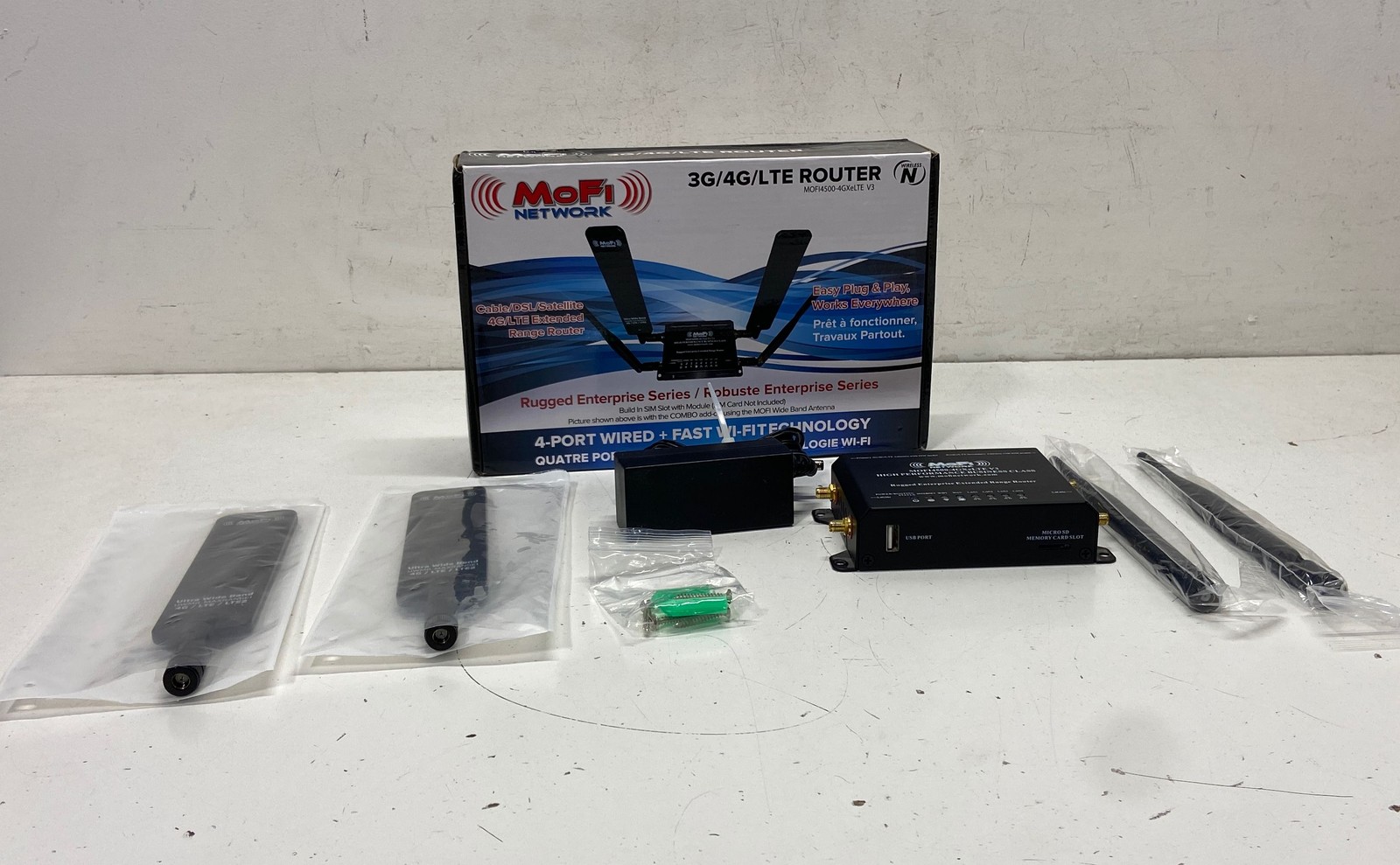 MoFi Network MOFI4500-4GXeLTE V3 4G LTE Rugged Enterprise Router WiFi SIM Slot