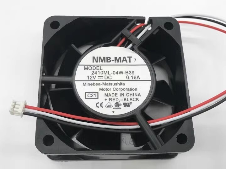 NMB-MAT 2410ML-04W-B39 6025 DC12V 0.16A 6CM 3-Wire Silent Cooling Fan