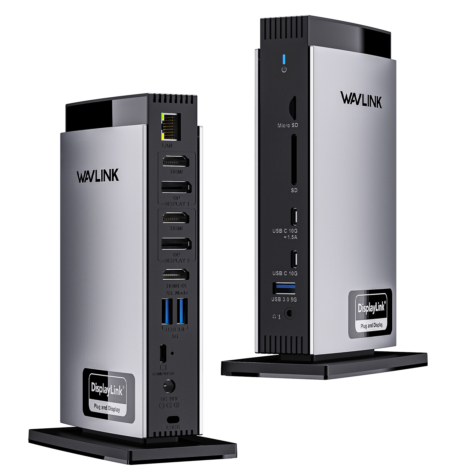 DisplayLink Docking Station Triple 4K Display Thunderbolt 4/5 Dock MAX 140W PD