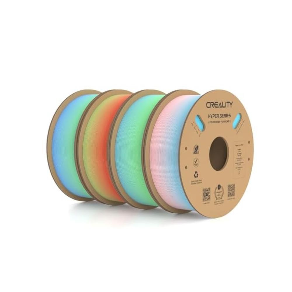 4 Pack Creality Hyper PLA/CR PETG/CR Silk Filament 1.75mm3D Printer Filament