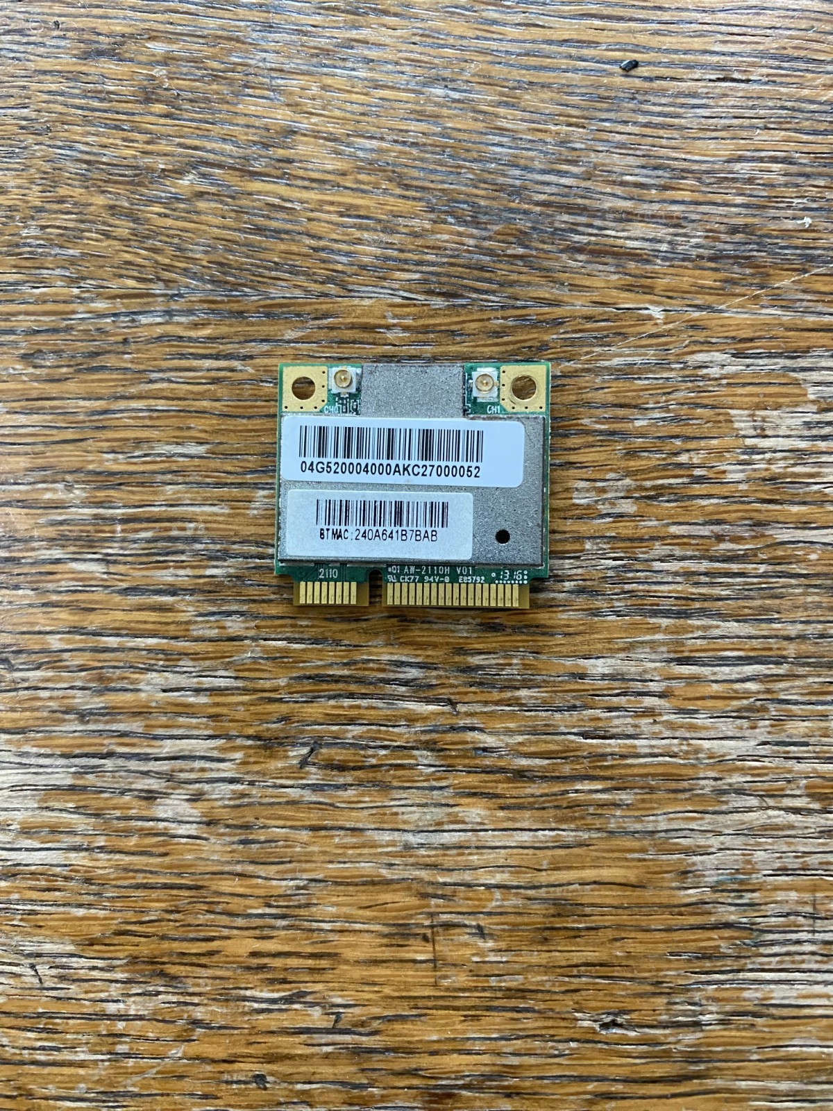 Azurewave AW-NB110H | Wifi 5 wireless + BT 4.0 Card | Mini Pcie