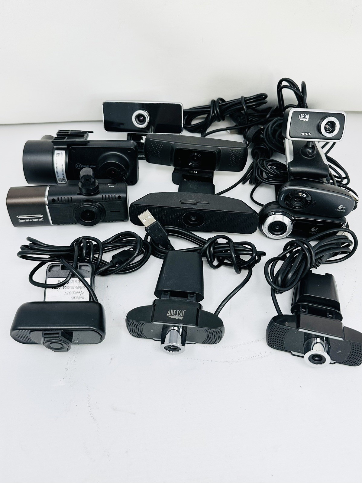 LOT OF 11: WEBCAMS Various BRANDS - USED AS IS