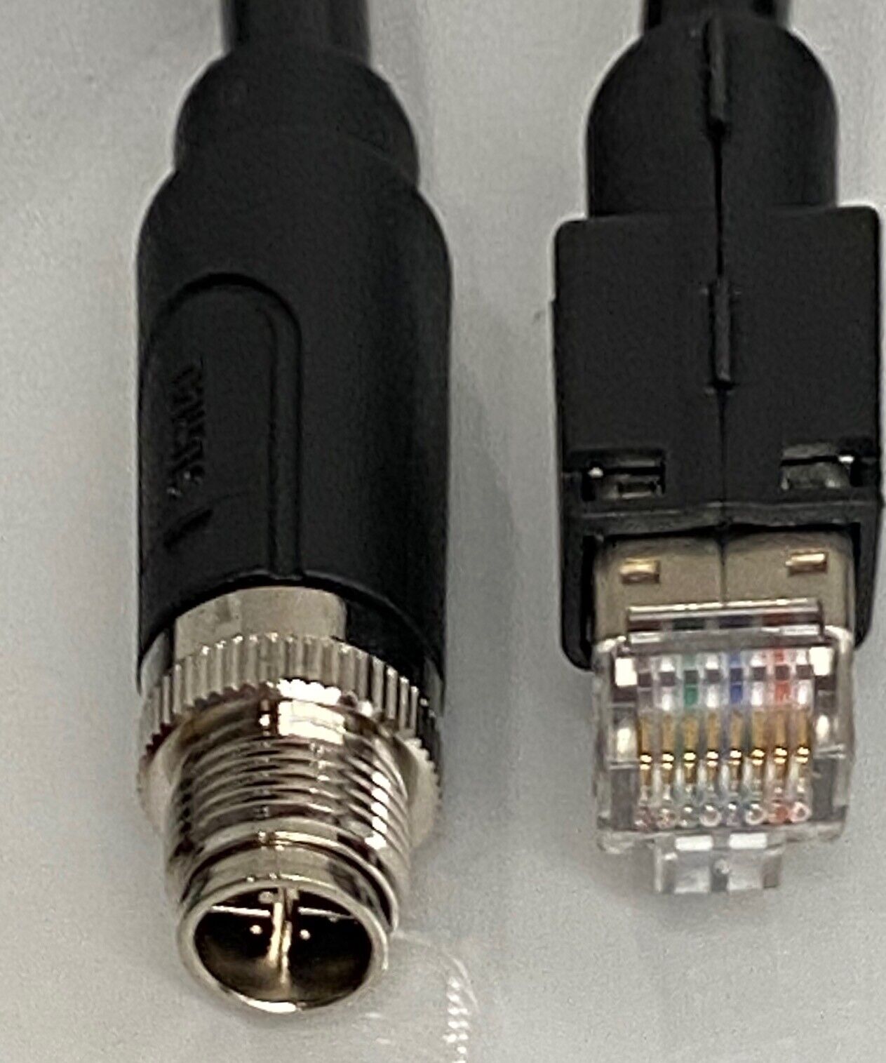 CAB-ETHRJ45-M12-30  Black   M12 to RJ-45 Ethernet cable, 8 pins, X-Code, 30ft