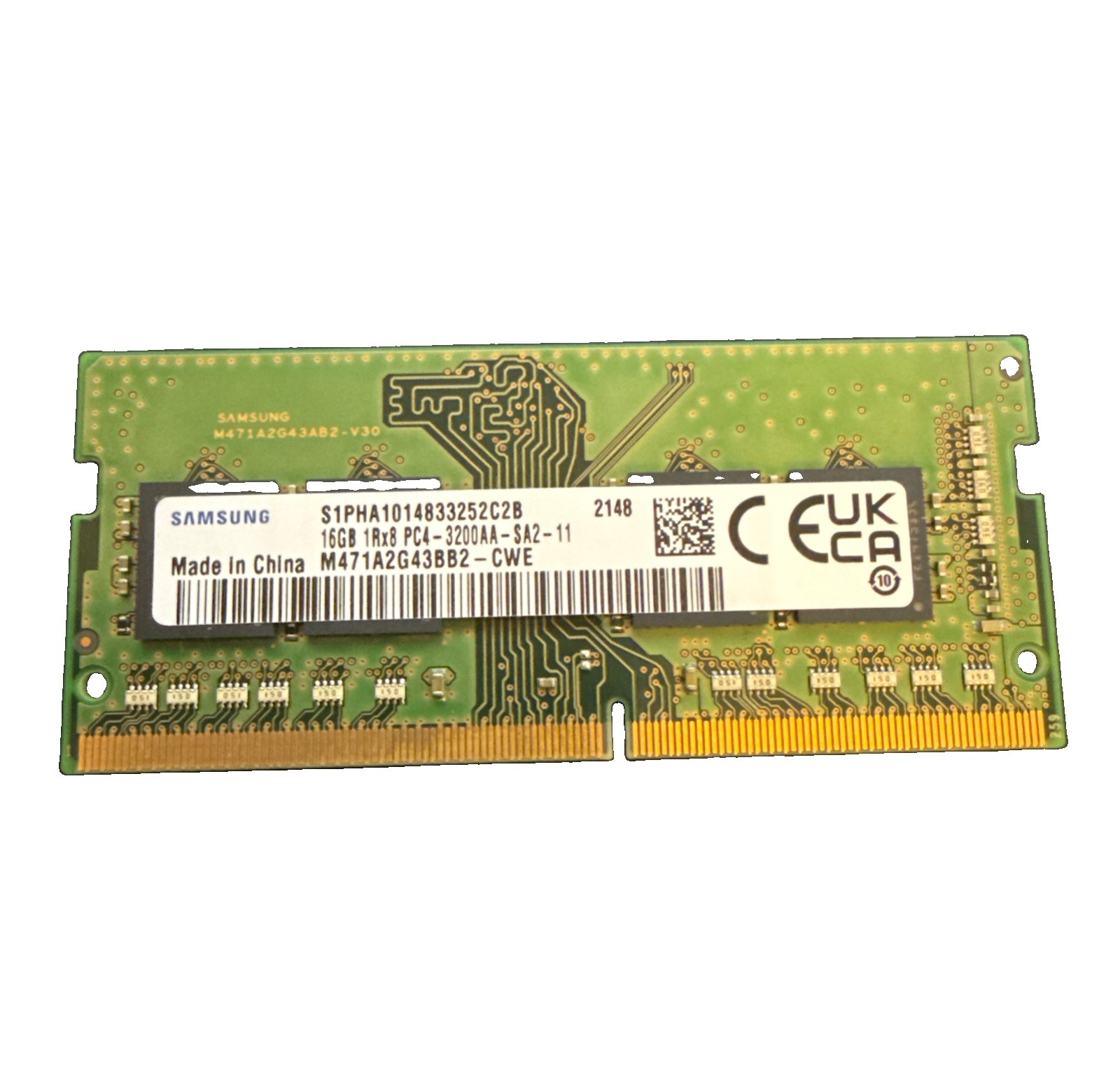 SAMSUNG 16GB 1Rx8 PC4 3200AA-SA2-11 M471A2G43AB2-CWE