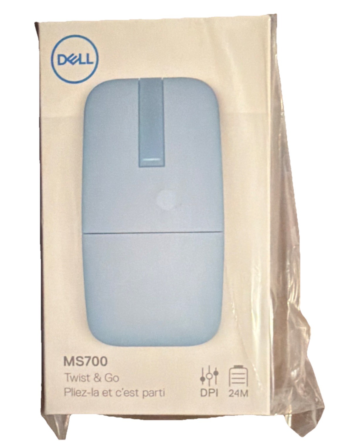 Dell MS700-BL-R-NA Bluetooth Travel Mouse Quiet Click Misty Blue - Sealed 