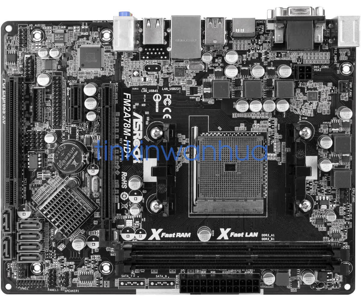 For ASROCK FM2A78M-HD+ Motherboard Socket FM2/FM2+ DDR3 Mainboard Test OK