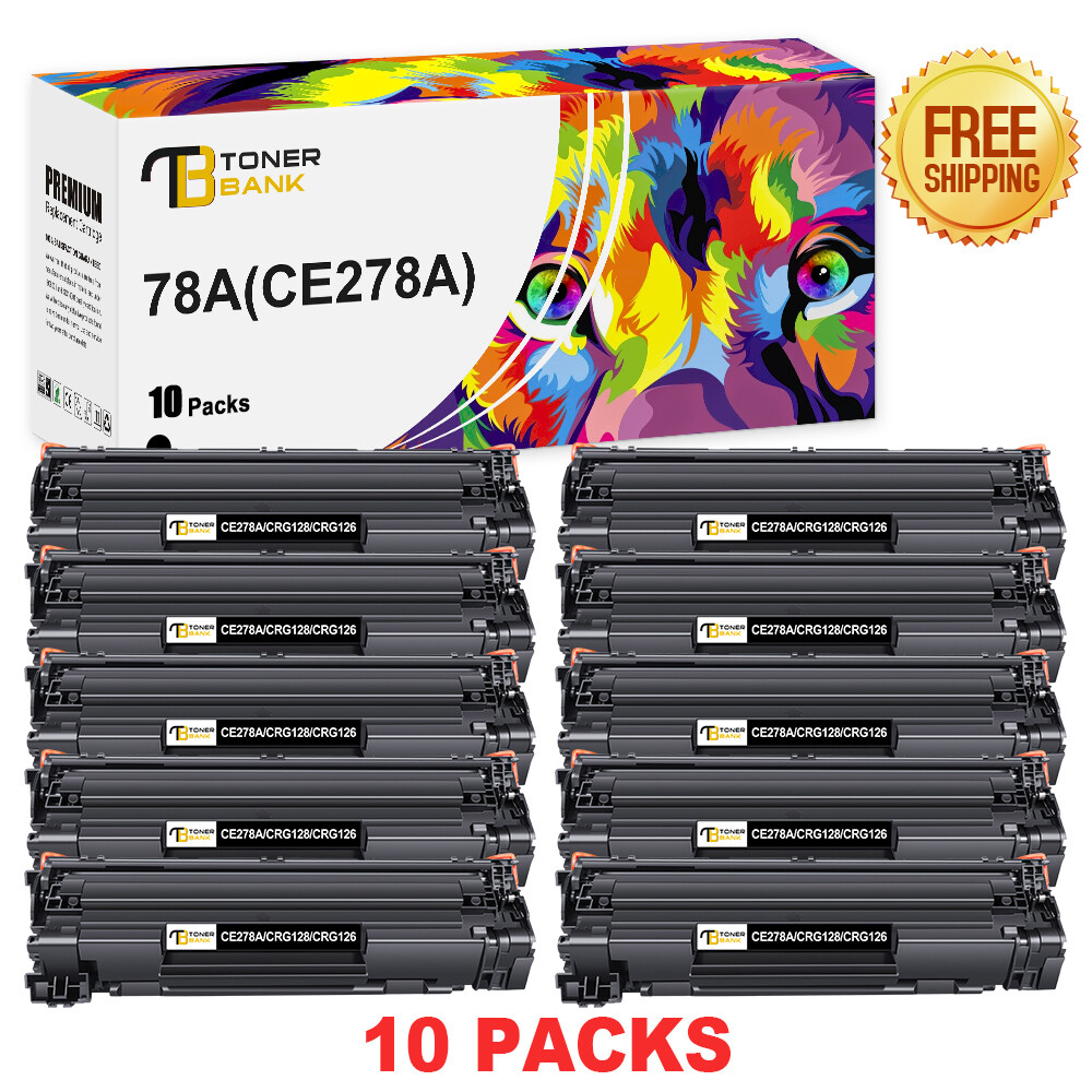 10x 78A Toner Cartridge CE278A Black For HP LaserJet Pro M1536DNF M1536N P1606dn