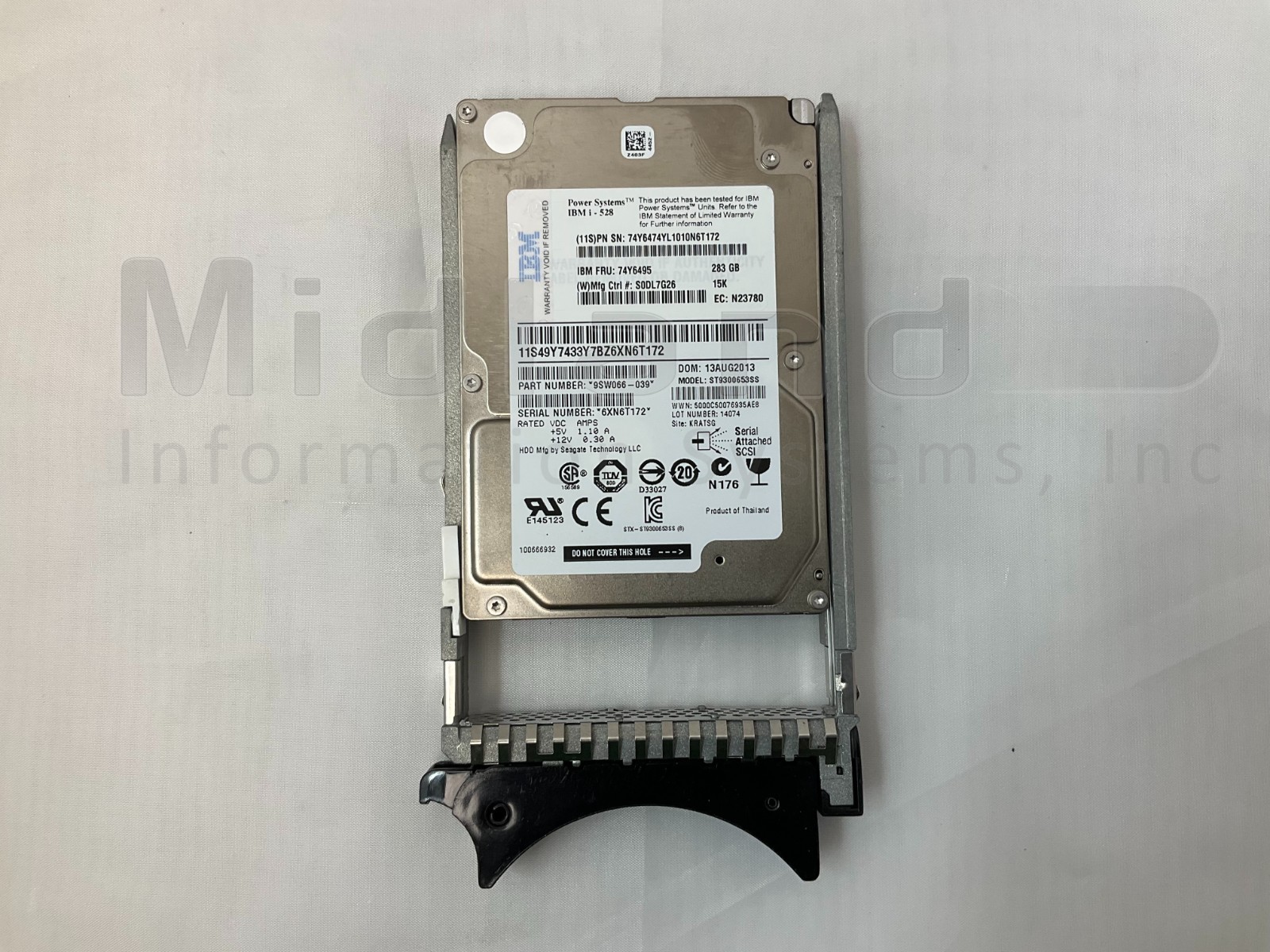 IBM 1879 283GB 15K RPM SAS SFF-1 HDD (IBM i) 74Y6495
