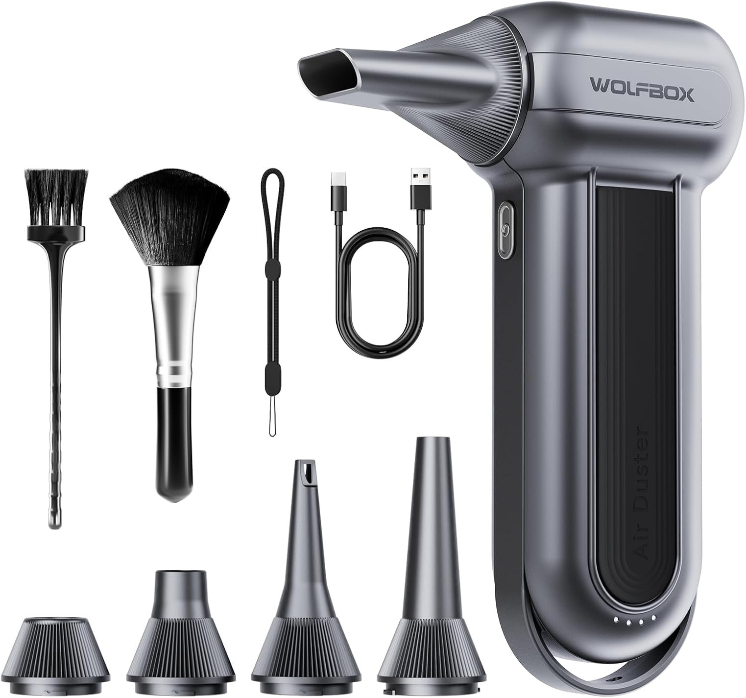 WOLFBOX MF100 Electric Air Duster-150000RPM Super Power Cordless Air Duster, Rec
