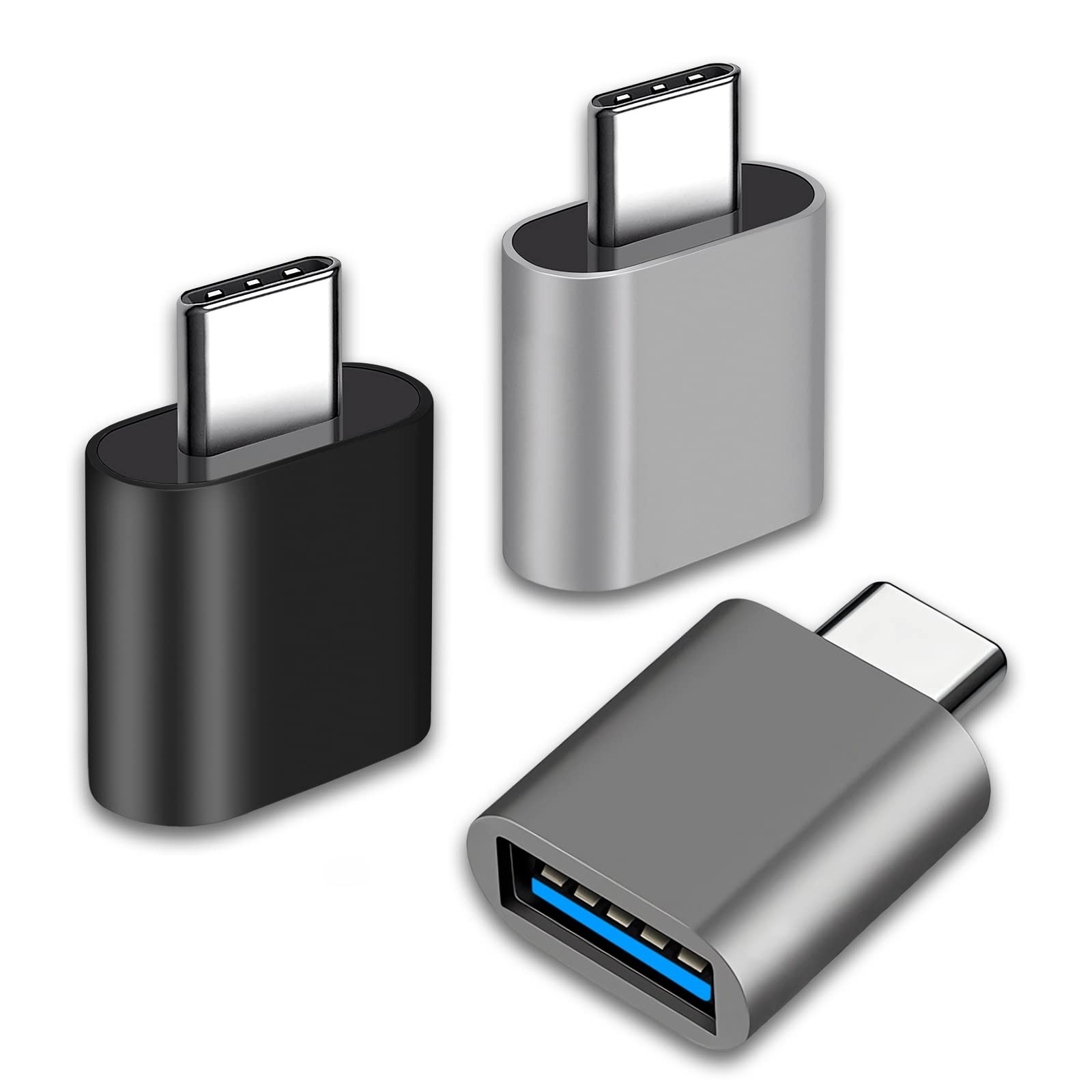 Adaptador OTG USB C macho a USB 3.0 hembra (paquete de 3)