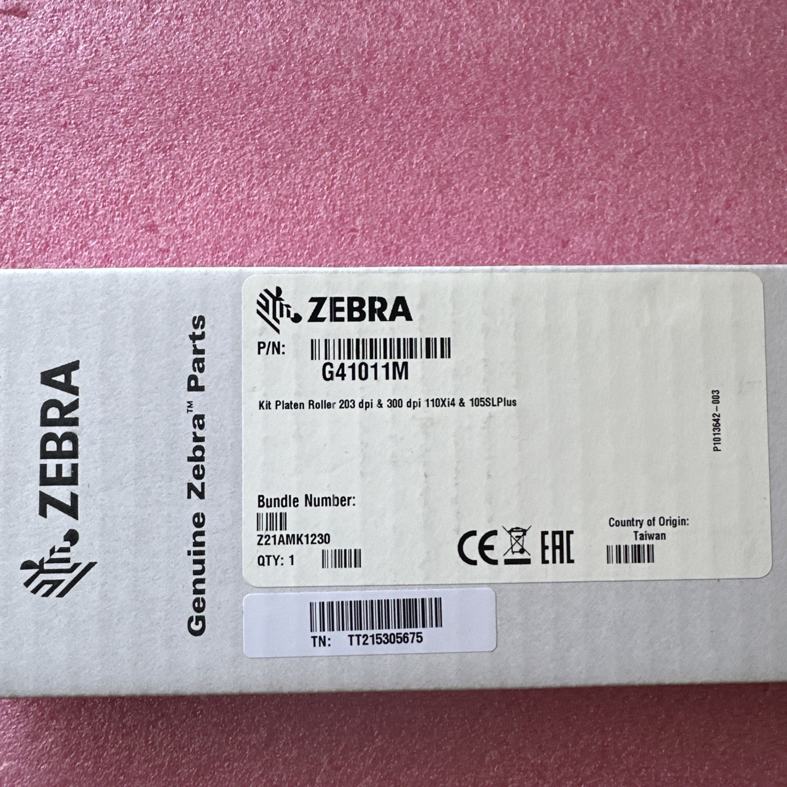 NEW Genuine Zebra G41011M Platen Roller Kit For 110Xi4 105SL+ 203dpi 300dpi