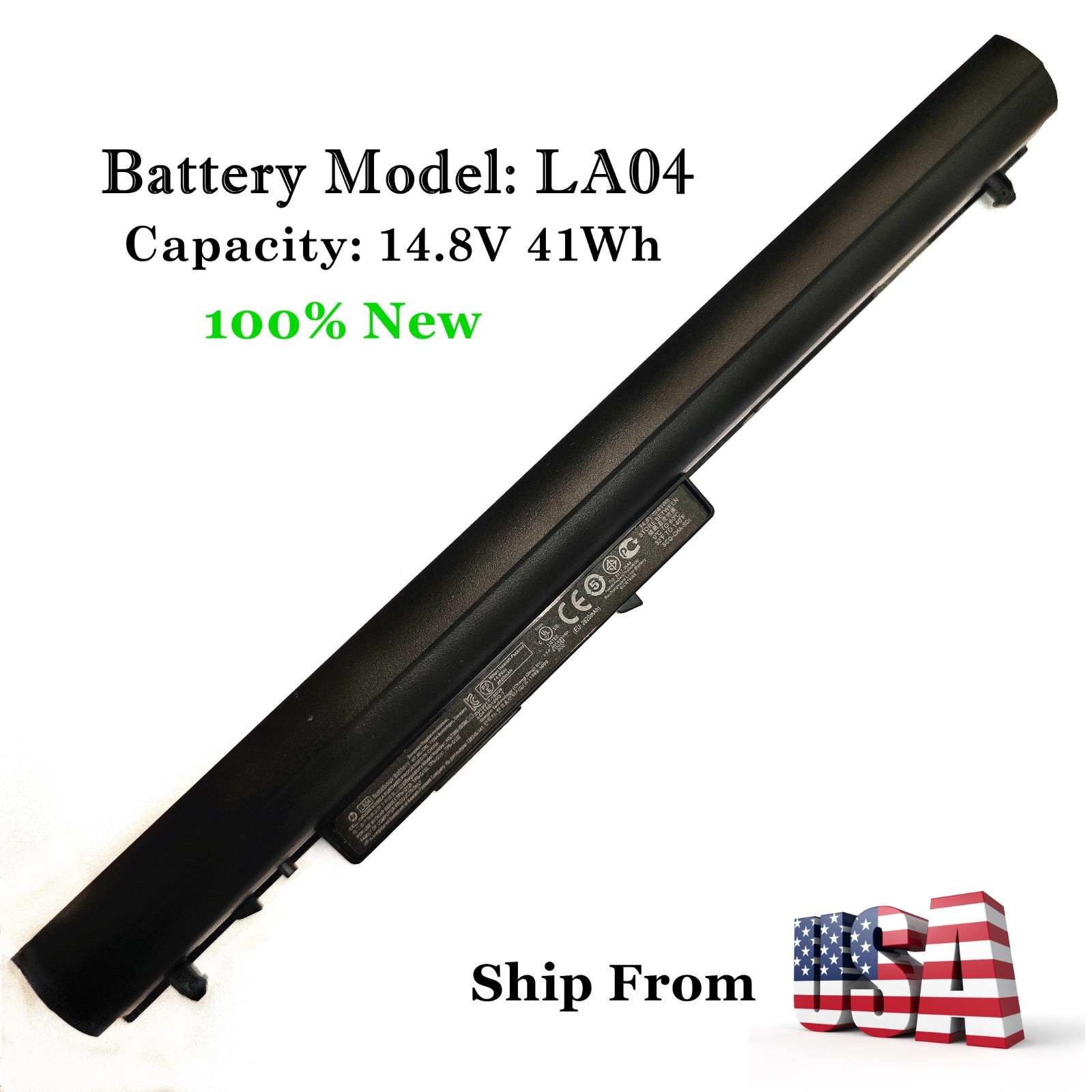 Genuine HP LA04 Spare Battery 776622-001 728460-001 752237-001 15-1272wm 41Wh