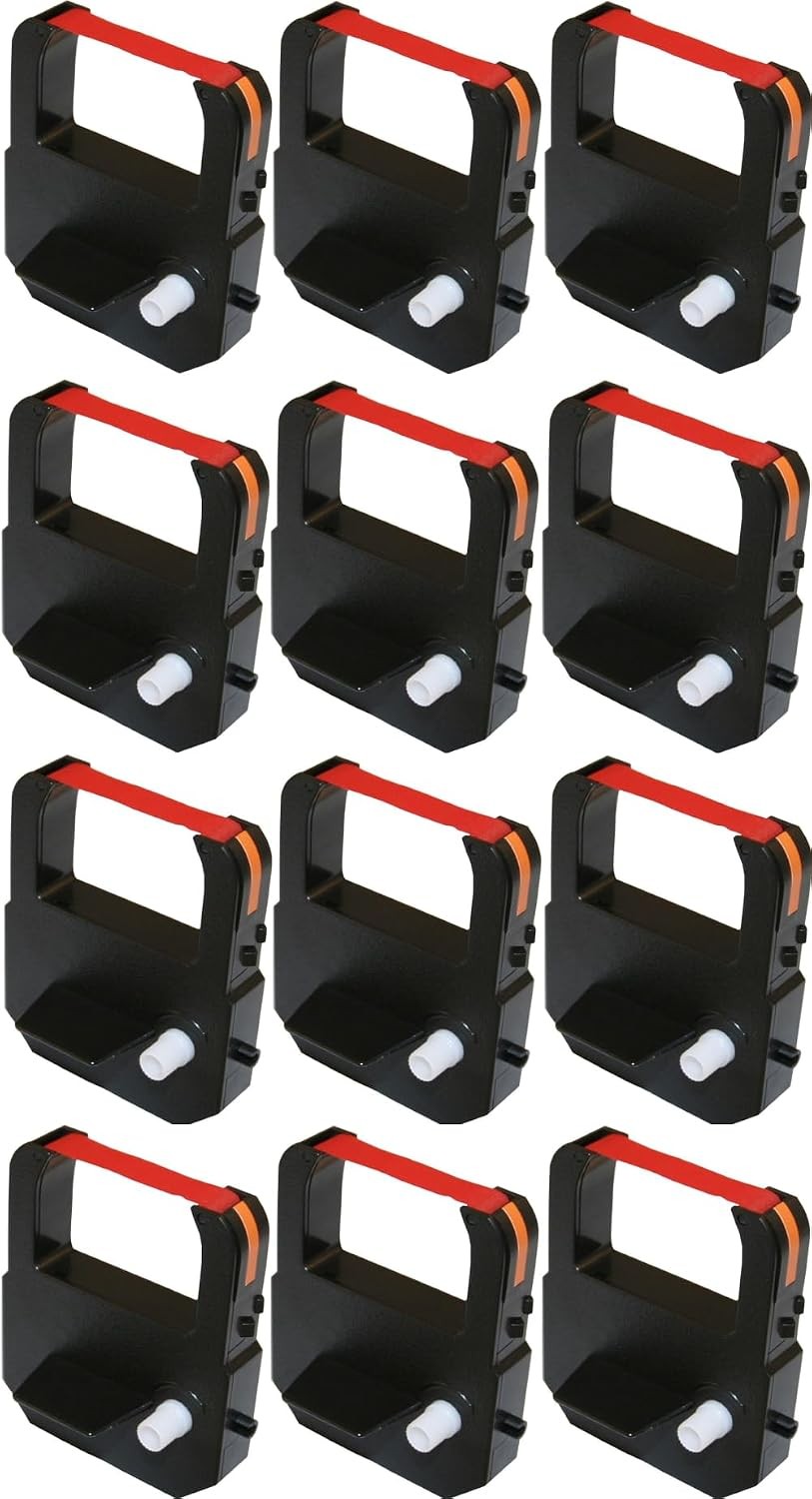 Black Ink Ribbons for Lathem Time Clocks 3 Pack Compumatic Ribbon
