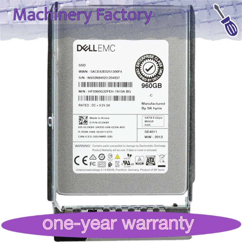 C0K9Y 0C0K9Y Dell EMC 960GB 6Gbps SATA RI TLC 2.5'' SSD 14/15/16G KIT