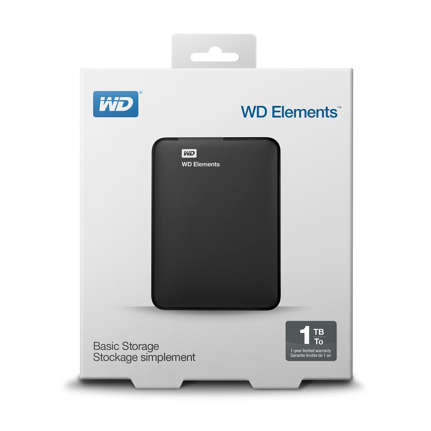 Western Digital 1TB Elements Portable USB 3.0 Hard Drive Storage WDBUZG0010BBK