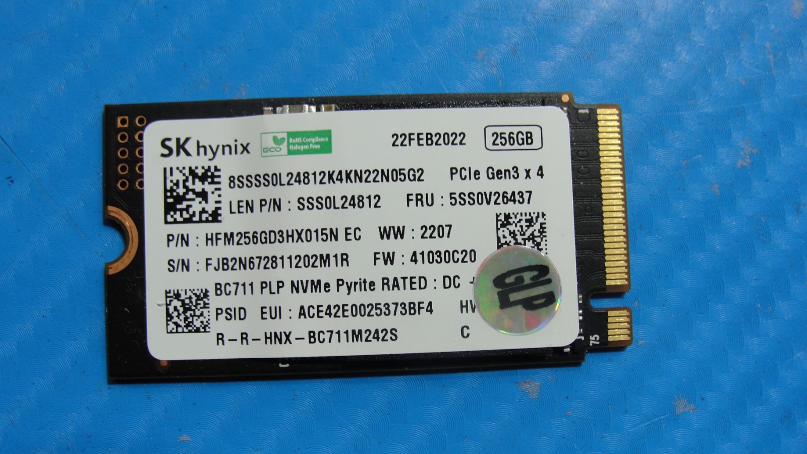 Lenovo E14 Gen 2 SK Hynix 256GB NVMe M.2 SSD HFM256GD3HX015N 5SS0V26437