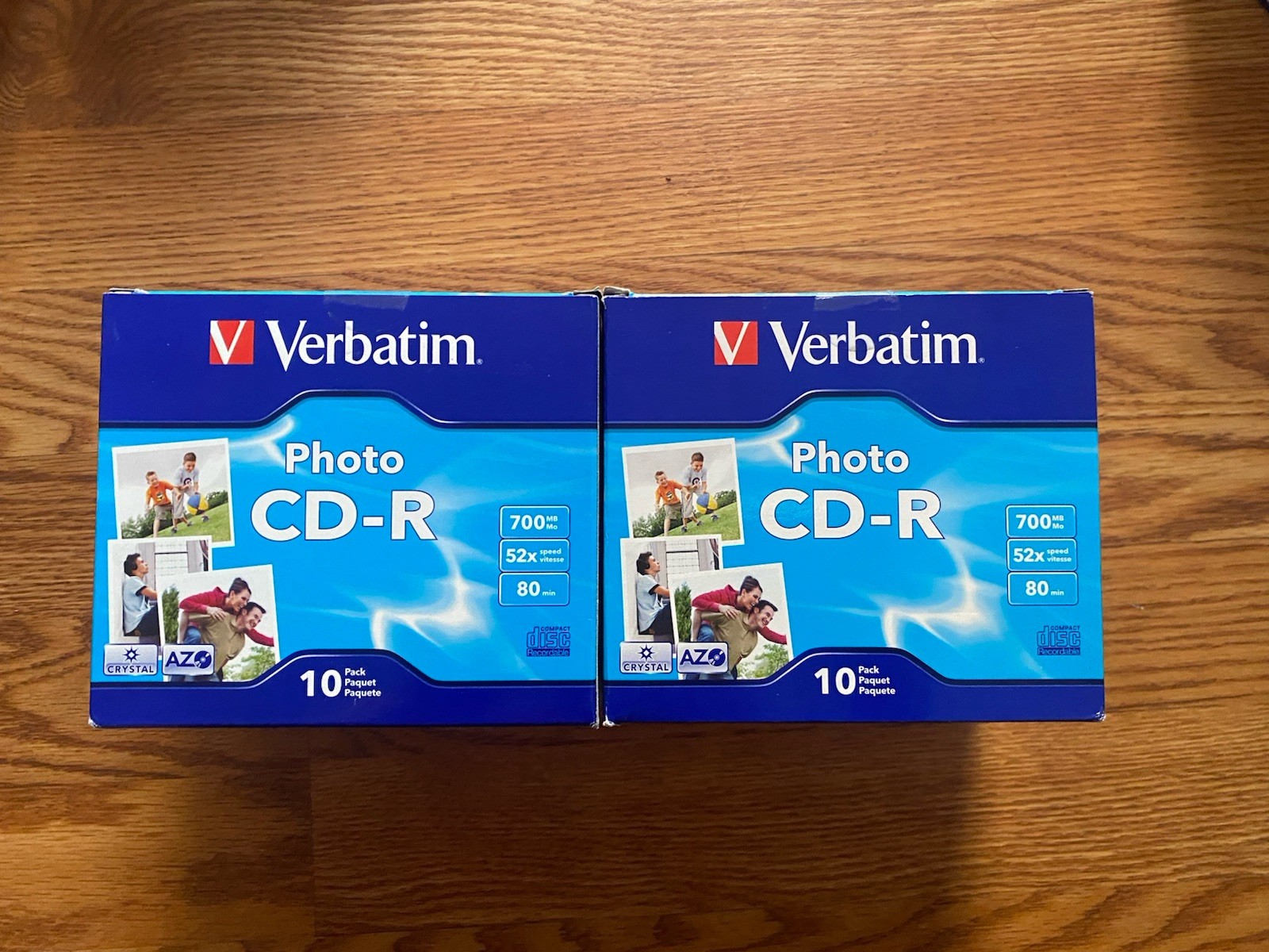 Verbatim 700MB 52X 80-Minute Digital CD-R Discs 10-Pack 97955 - 2 boxes