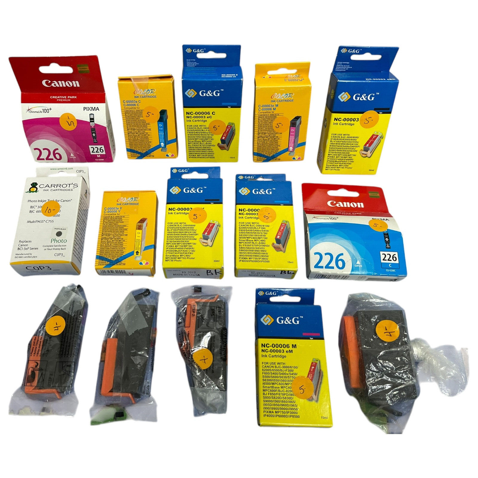 Expired printer ink cartridges Lot- Large Lot of 15