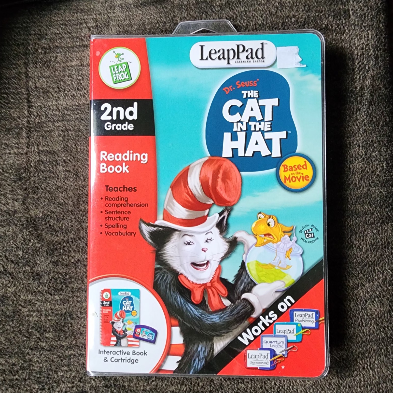 NEW LeapFrog LeapPad 2nd Grade Reading Dr. Seuss The Cat In The Hat Movie Based