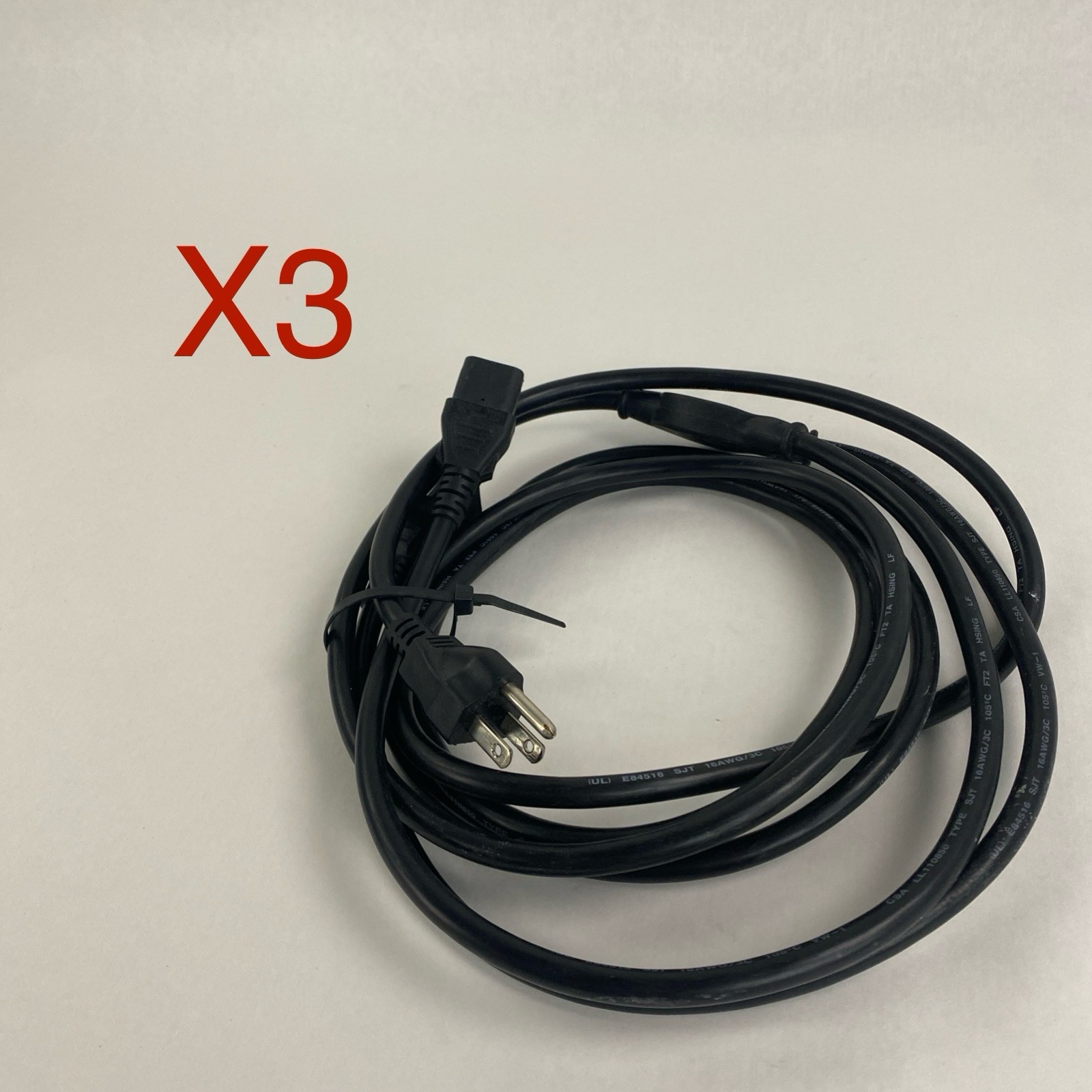 Volex E84516 Duo Cord Mix Lot w/ Volex LL2126 Power Cords Lot of 3