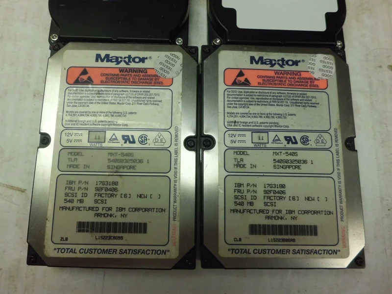 91F0406 maxtor 540MB 3.5 inch SCSI-2 hard drive MXT-540S