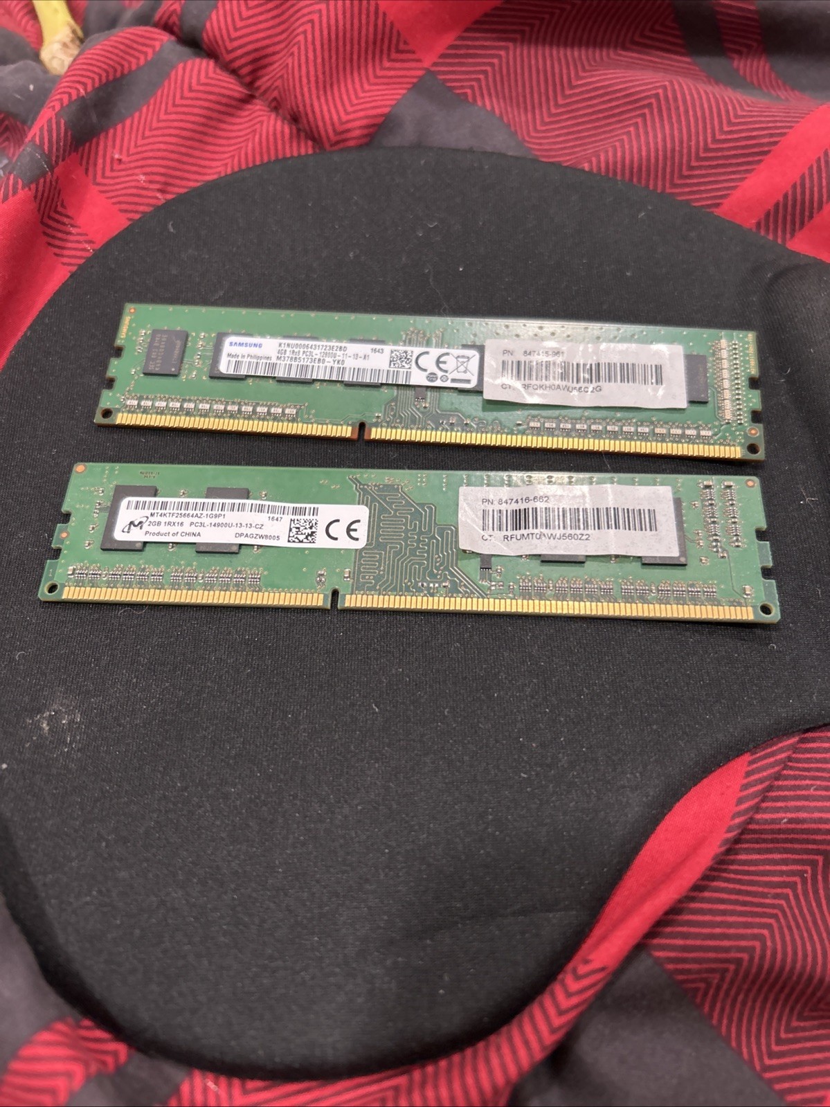 One 2 Gig Ram And A 4 Gig Ram