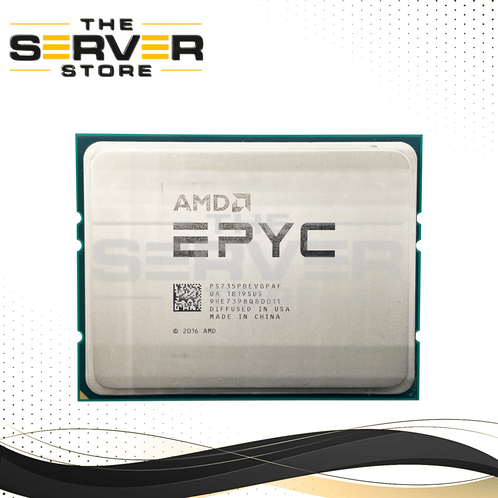 (LOT OF 10) (UNLOCKED) AMD EPYC 7351P 2.4GHz 16C 64MB 170W SP3 CPU PS735PBEVGPAF