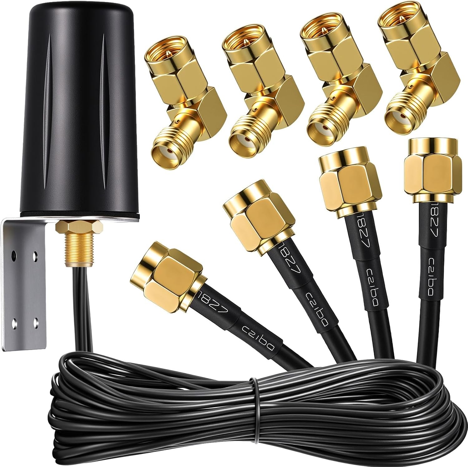 5 Pcs 5G Mobile Antenna 4x4 MIMO Omnidirectional LTE External Antenna with SM...