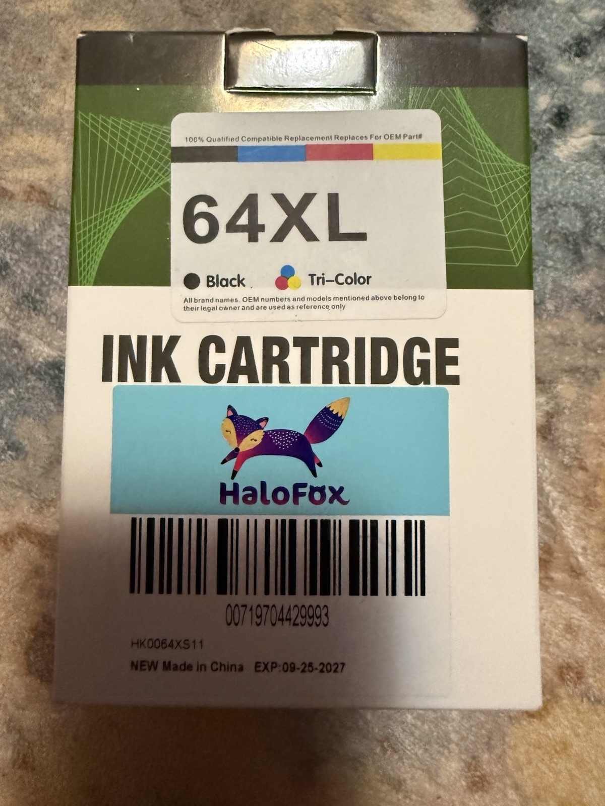 HaloFox 64XL Compatible Ink Cartridges for HP Inkjet - Black & Tri-Color