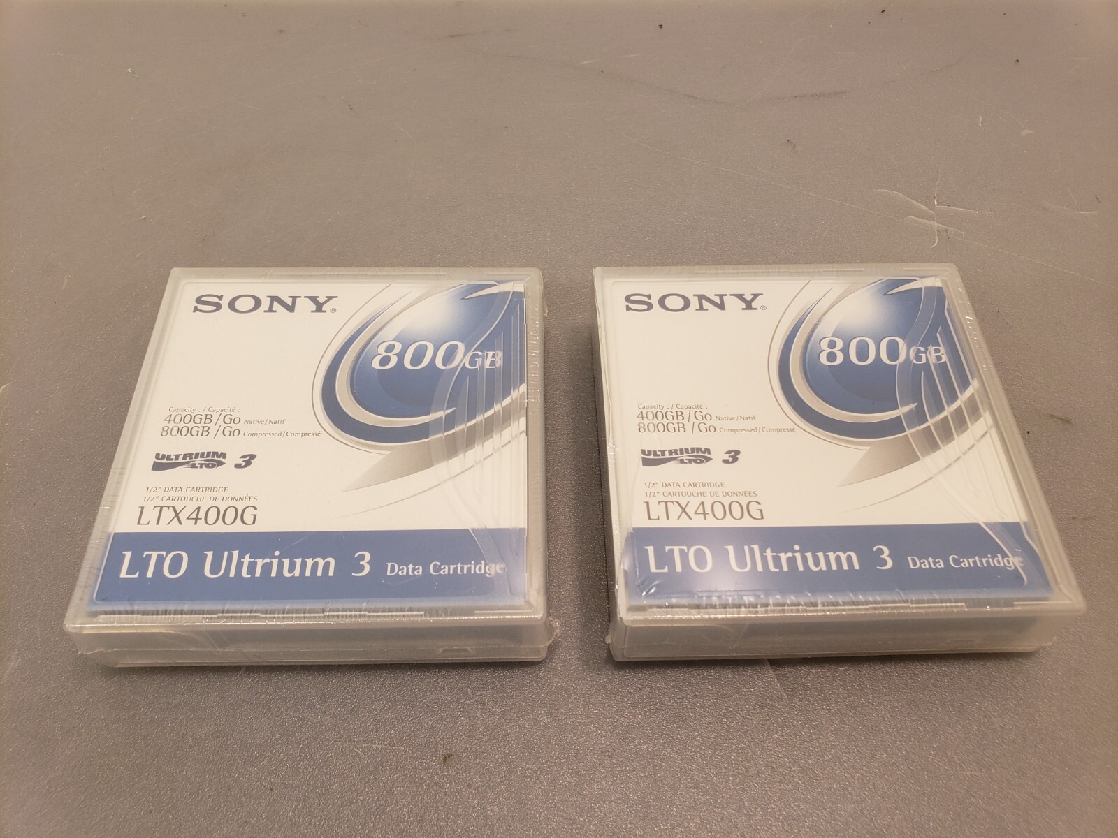 QTY-2 Sealed Sony Tape Data Cartridges 400/800Gb LTO-3 Ultrium 3 LTX400G
