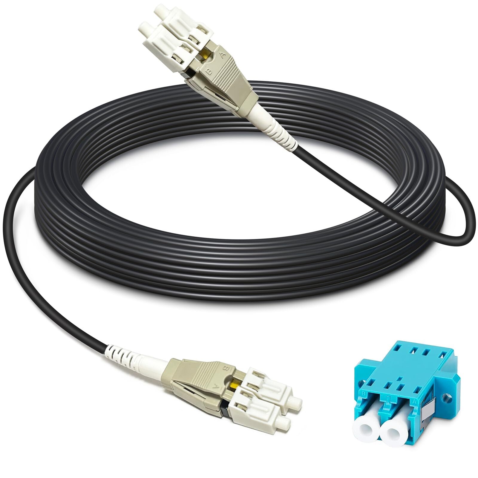 100ft (30 Meters) Uniboot OM3 Fiber LC to LC Outdoor Armored Fiber Optic Cabl...