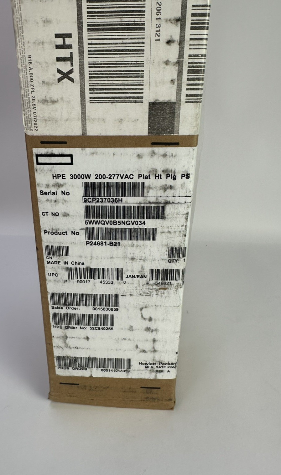 HPE P25430-001 3000W Platinum Power Supply HSTNS-PR69 P24681-B21 3kW 200V-277V