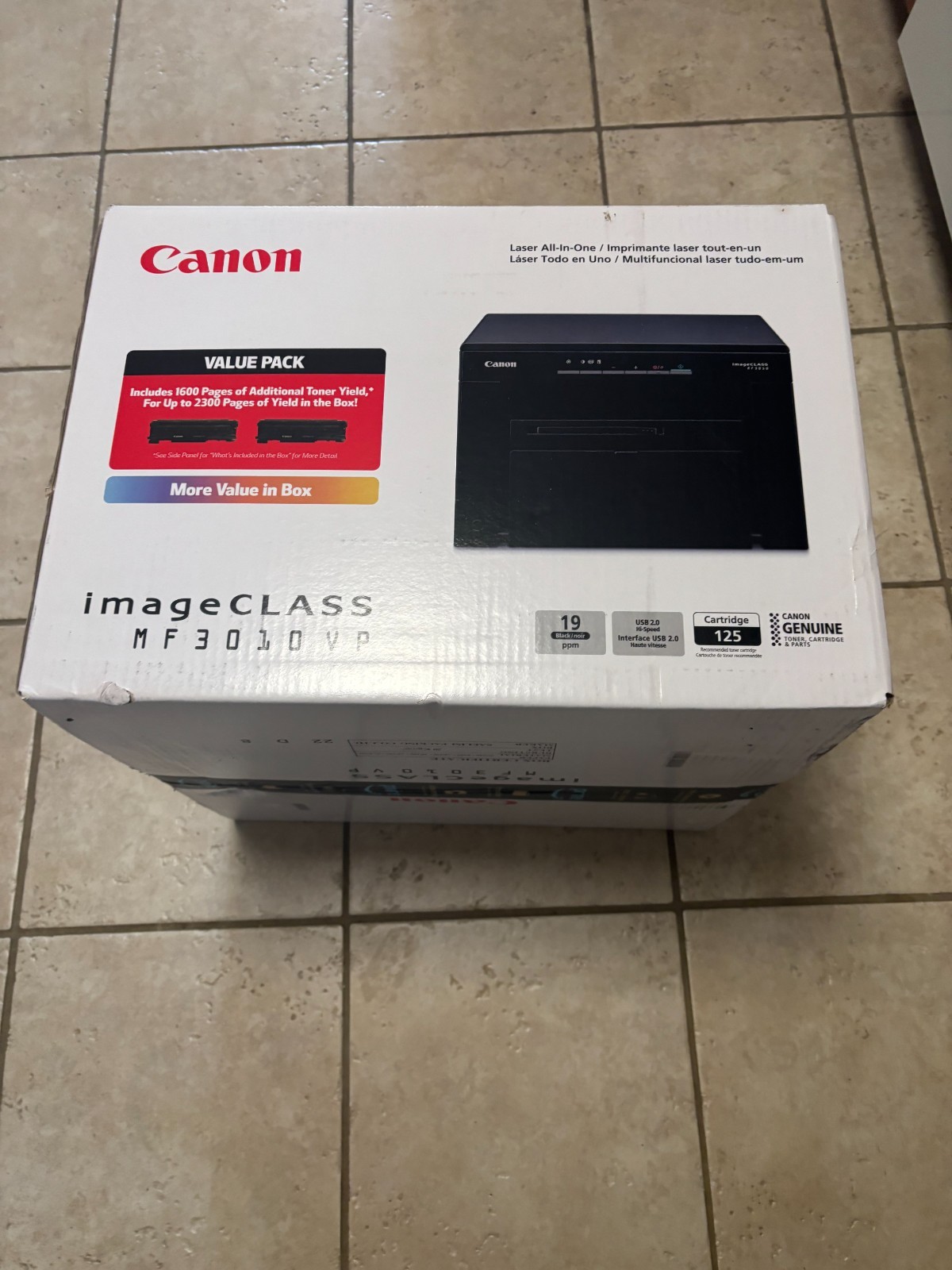 Brand New Canon image CLASS MF3010VP Monochrome Laser Printer / Scanner / Copier