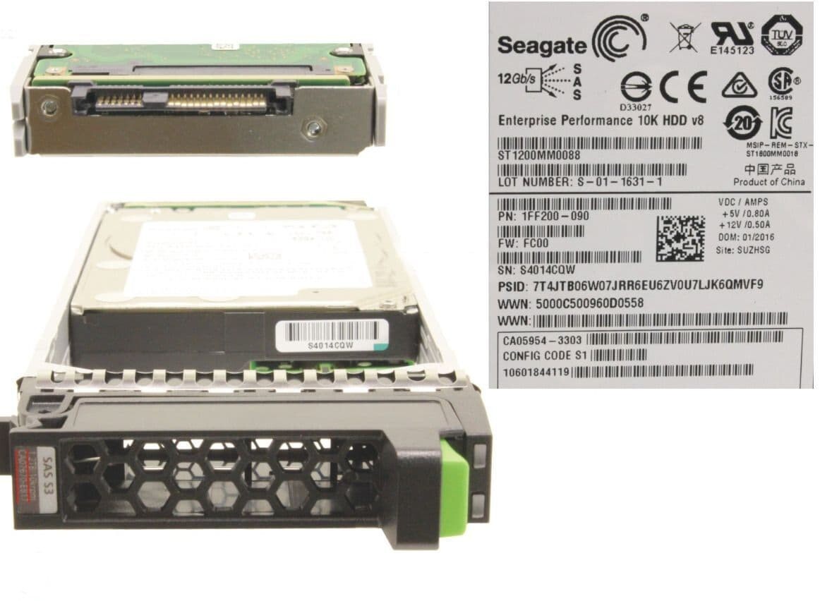 Fujitsu Eternus DX S3/S4 HD DRIVE 2.5' 1.2TB 10K ETVDH1 38060084